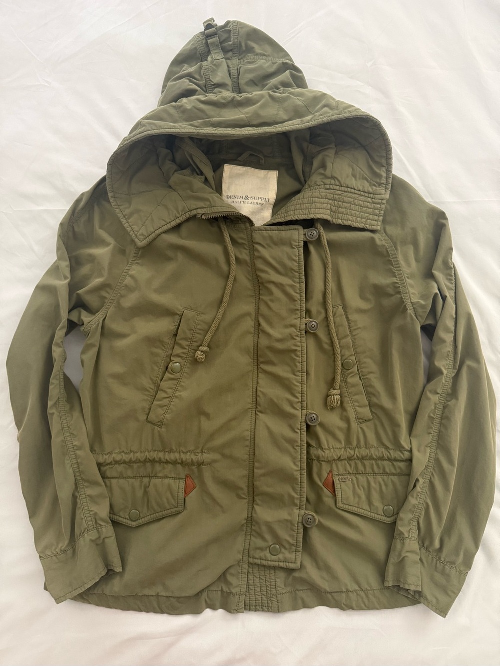 Denim & Supply Ralph Lauren Olive Green Hooded Utility Jacket